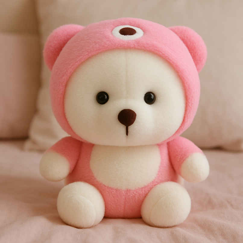 Spanker Cute Bear Soft Toy with Hoodie Plush Teddy for Kids Multicolor | 20 cm