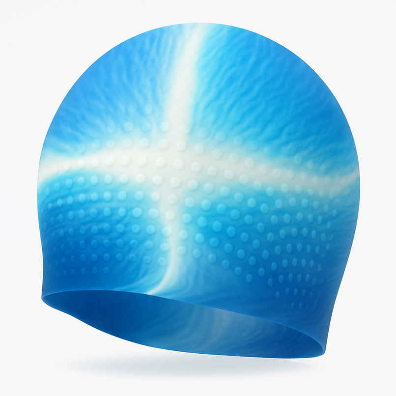 Spanker Sports Bubble Swimming Cap for Boys, Stretchable Swim Cap Kids