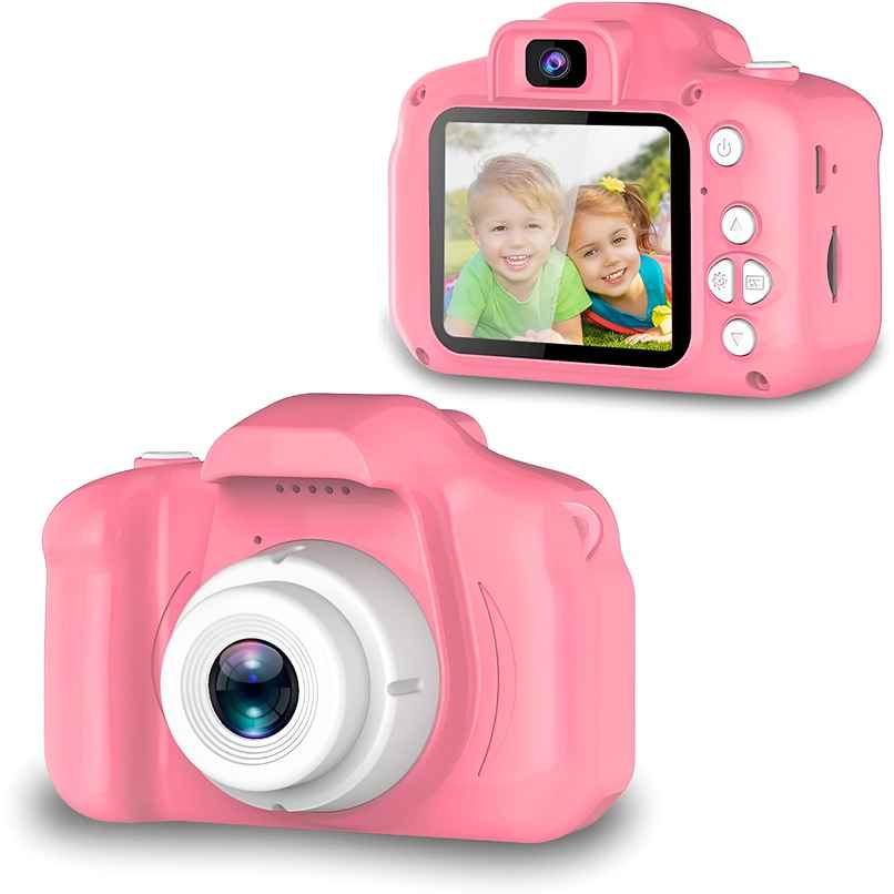 Toyshine Kids Digital Camera 2.0 Inch Screen | Snake Game | 32GB Support | Pink