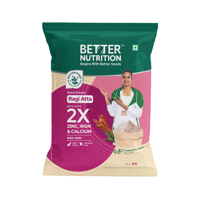 Better Nutrition Ragi Atta - 2X Nutrition, Naturally | Finger Millet Flour