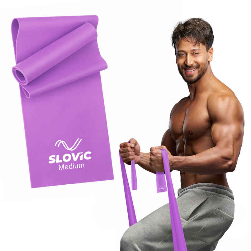 Slovic Thera Band for Physiotherapy, Stretching & Recovery Exercise - Light Purple