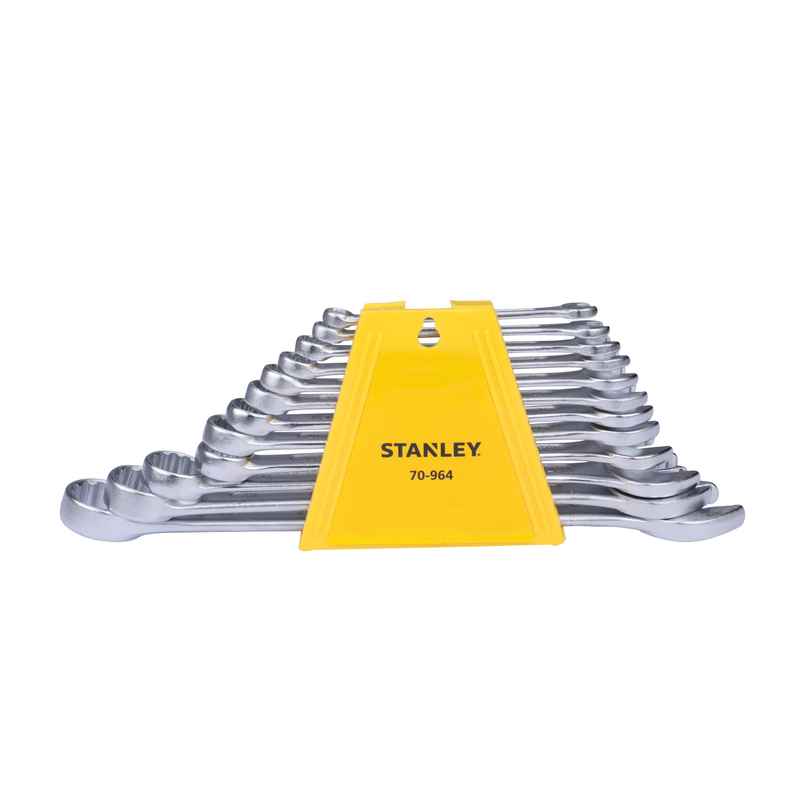 STANLEY Chrome Vanadium Steel Combination Spanner Set With Maxi-Drive System | Set of 12 | 70-964E STANLEY Chrome Vanadium Steel Combination Spanner Set With Maxi-Drive System | Set of 12 | 70-964E