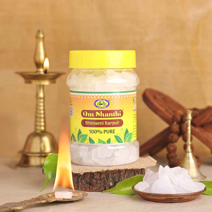 Om Shanthi Bhimseni Camphor | From House of Cycle Om Shanthi Bhimseni Camphor | From House of Cycle