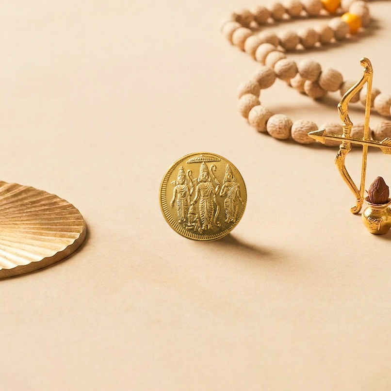 Ram Darbar Coin Gold Plated | Svasti Ram Darbar Coin Gold Plated | Svasti
