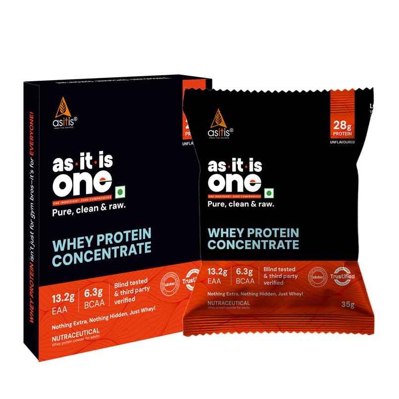 AS-IT-IS ONE Whey Protein Concentrate | 28g Protein | Unflavoured AS-IT-IS ONE Whey Protein Concentrate | 28g Protein | Unflavoured