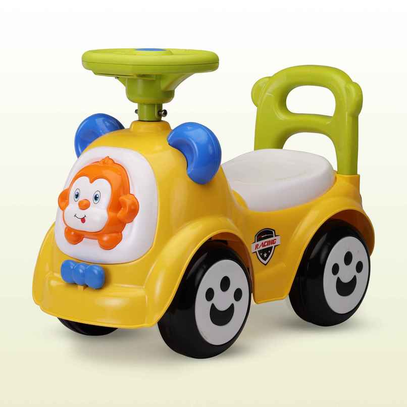 LuvLap Sunny Ride On Car with Music Horn Push Handle Backrest Guard Yellow for Kids 1-3 Years LuvLap Sunny Ride On Car with Music Horn Push Handle Backrest Guard Yellow for Kids 1-3 Years