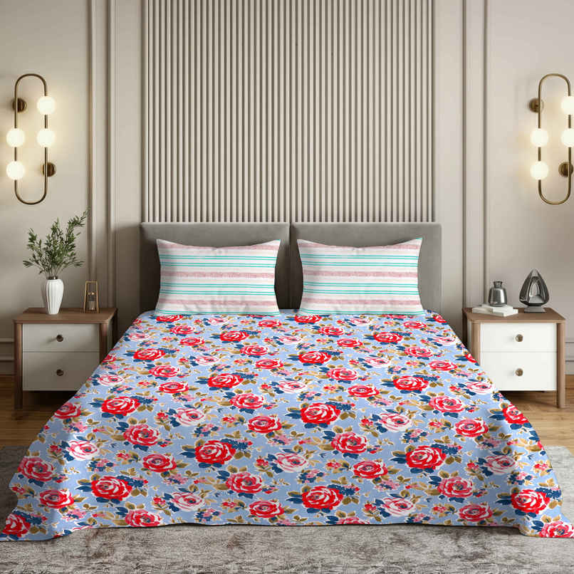 Dream Living 135 GSM King Bedsheet Set |275 x 275 cm| With 2 Pillow Covers