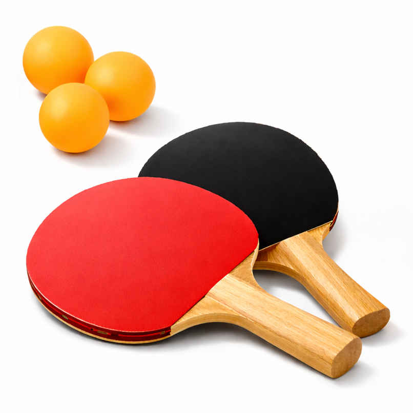 Spanker Sports Kids Table Tennis Set, 2 TT Bats & 3 Balls, Beginner Indoor Play Set