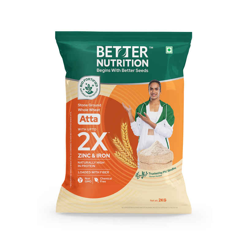 Better Nutrition Wheat Atta | High Protein | Rich in Iron & Zinc | No Maida