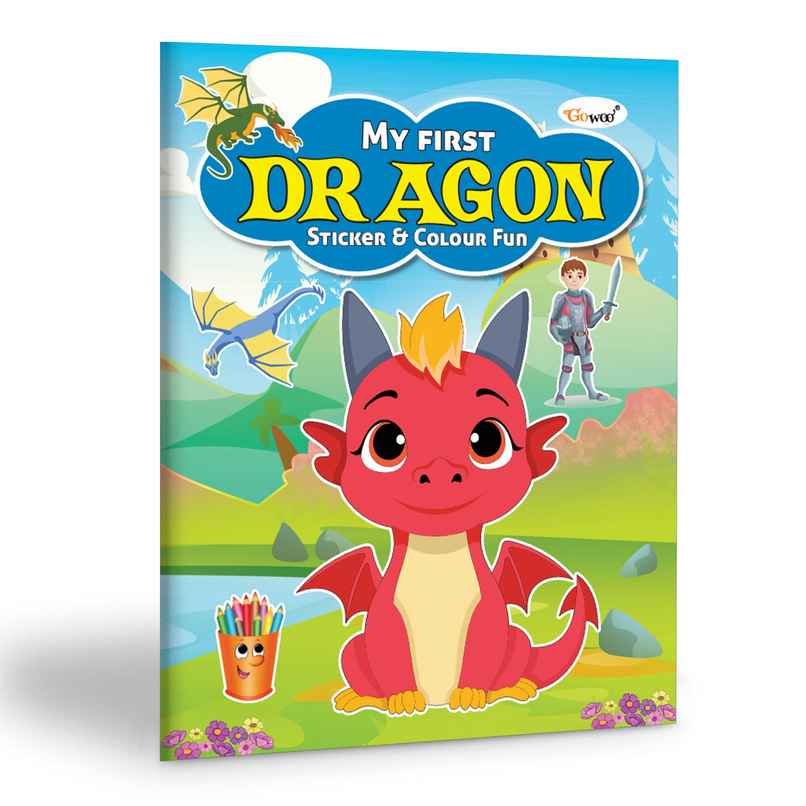 My First Dragon Sticker and Colour Fun - Kids Coloring Book | Sticker Coloring Book for Children