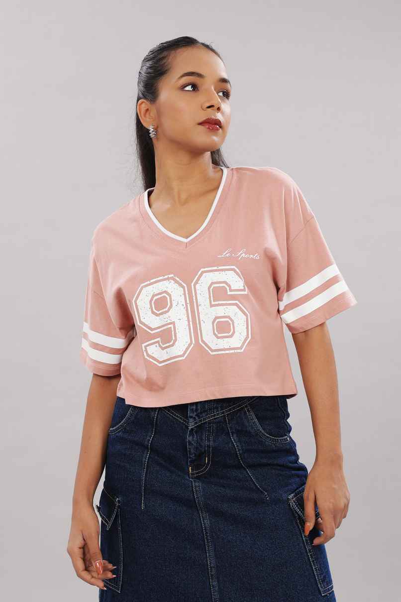 Springman Crop Top | For Gym and Daily Wear | 100% cotton for Women | Pink - S