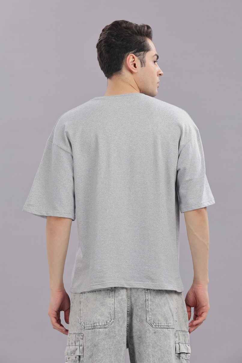 Springman Men Cotton French Terry Oversized T-shirt | Grey - S Springman Men Cotton French Terry Oversized T-shirt | Grey - S
