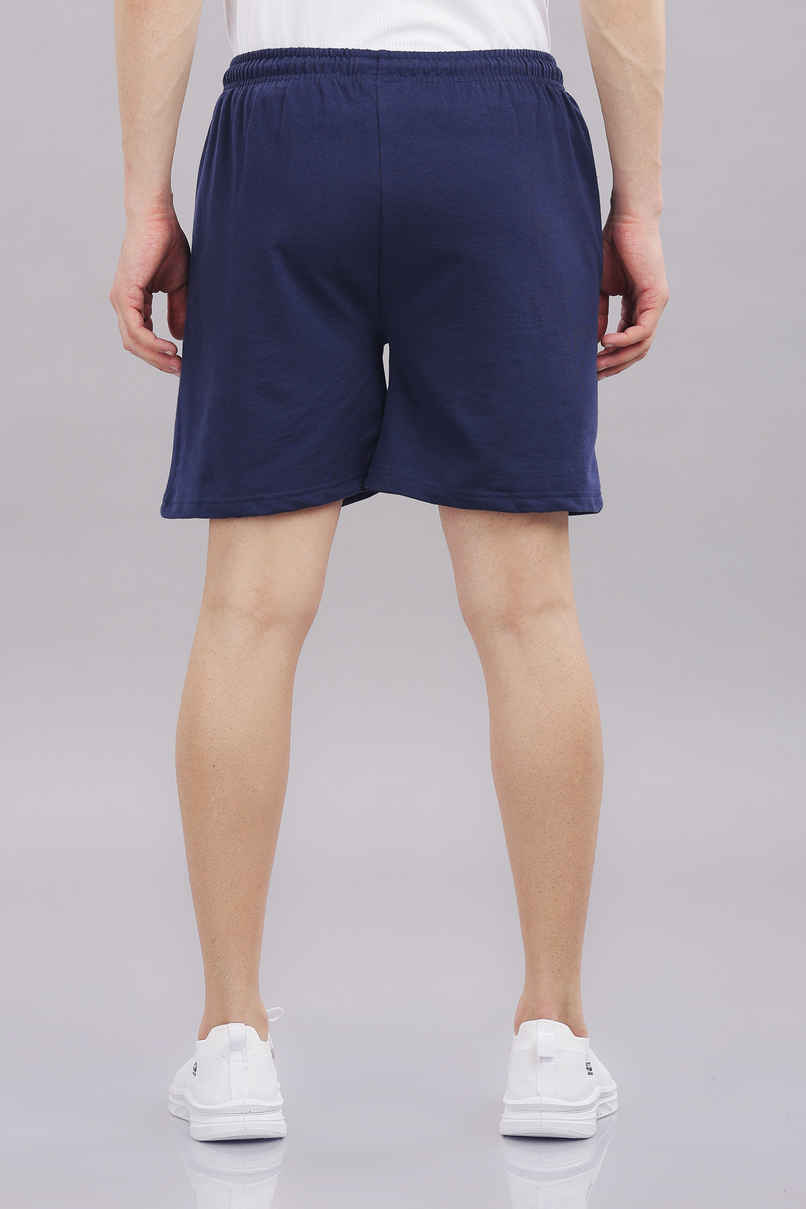 Springman Solid French Terry With Elastic & Drawstring Shorts For Men's | Blue | S Springman Solid French Terry With Elastic & Drawstring Shorts For Men's | Blue | S