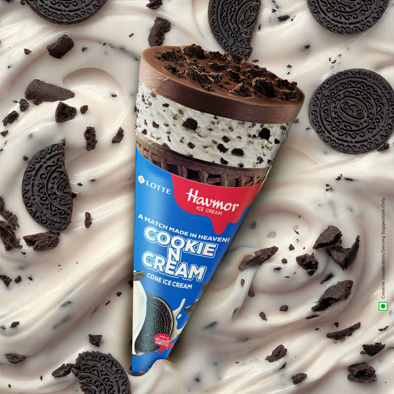 Havmor Cookie N Cream Cone | Crunchy Cone Treat