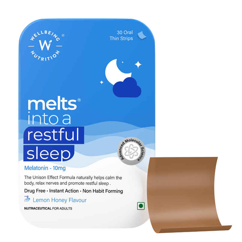 Wellbeing Nutrition Melts Restful Sleep Lemon Honey Flavour Wellbeing Nutrition Melts Restful Sleep Lemon Honey Flavour