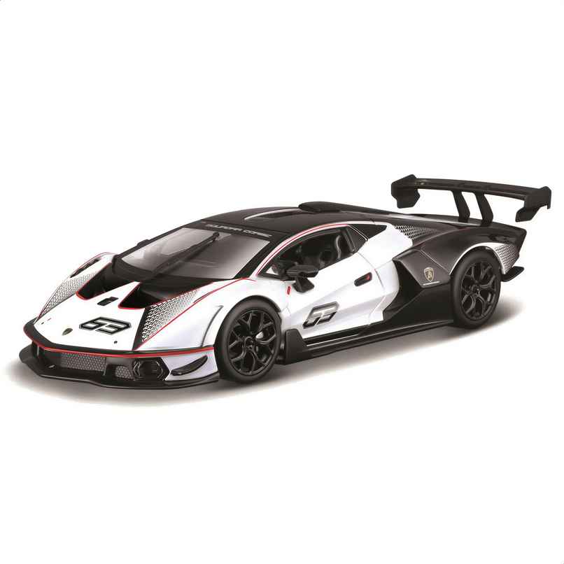 Bburago Licensed 1:24 Racing Lamborghini Essenza | White Bburago Licensed 1:24 Racing Lamborghini Essenza | White