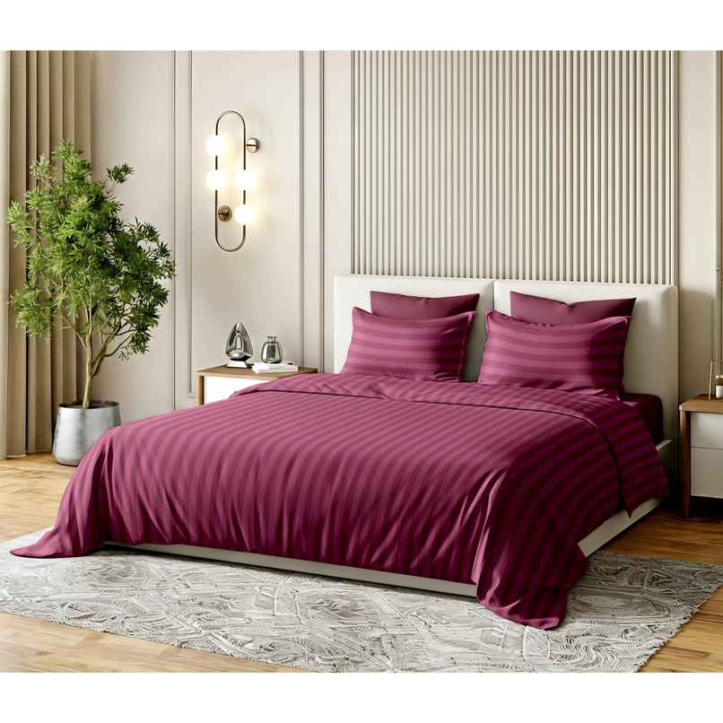 Dream Living Stripe King Bedsheet Set |275 x 275 cm| With 2 Pillow Covers Dream Living Stripe King Bedsheet Set |275 x 275 cm| With 2 Pillow Covers