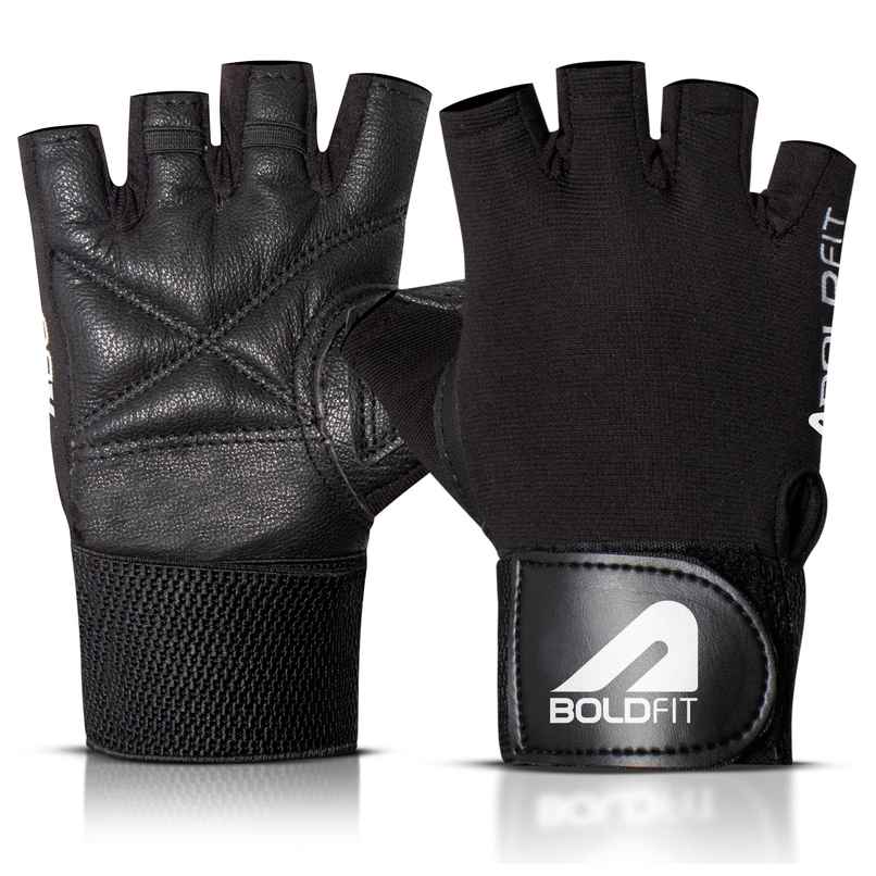 Boldfit Gym Gloves For Men With Wrist Support For Exercise Cycling Bike Sports - Medium