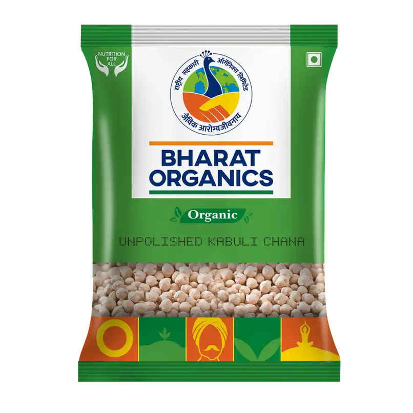 Bharat Organics Unpolished Kabuli Chana