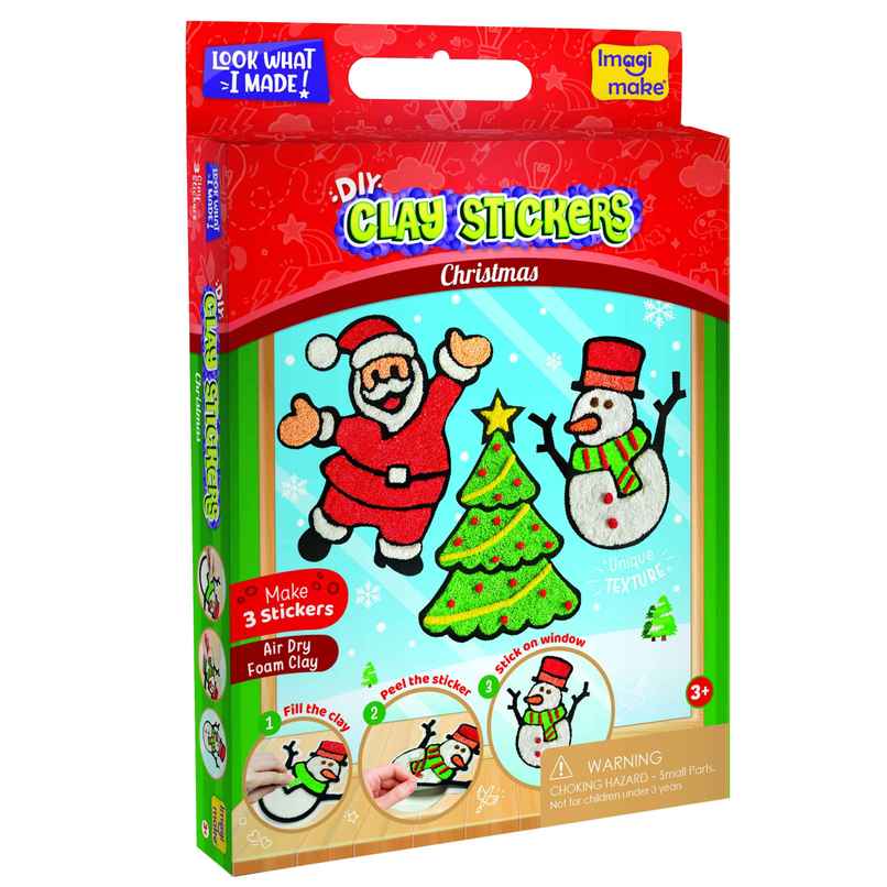 Imagimake DIY Clay Stickers Kit | Air Dry Clay Craft for Kids Imagimake DIY Clay Stickers Kit | Air Dry Clay Craft for Kids