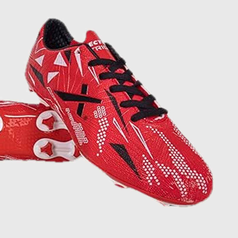 Vector X Trigger Football Shoe Studs Double Colored High Strength For Men | Red-White Size-9 Vector X Trigger Football Shoe Studs Double Colored High Strength For Men | Red-White Size-9
