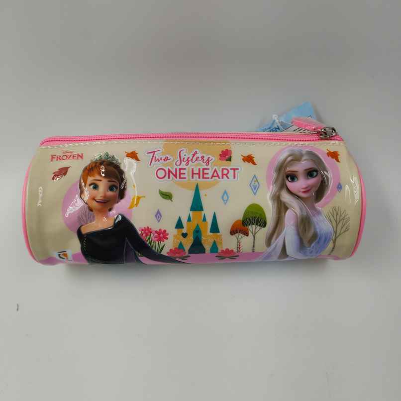 Striders Disney Frozen Round Zipper Pouch - Cute Pencil Bag for School & Travel