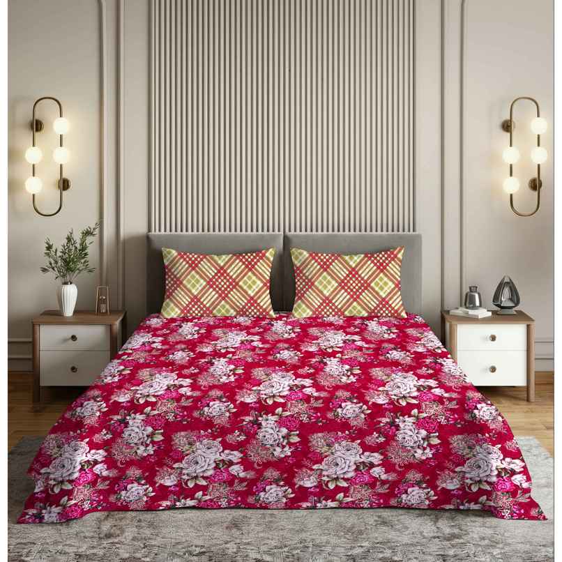 Dream Living 135 GSM King Bedsheet Set |275 x 275 cm| With 2 Pillow Covers