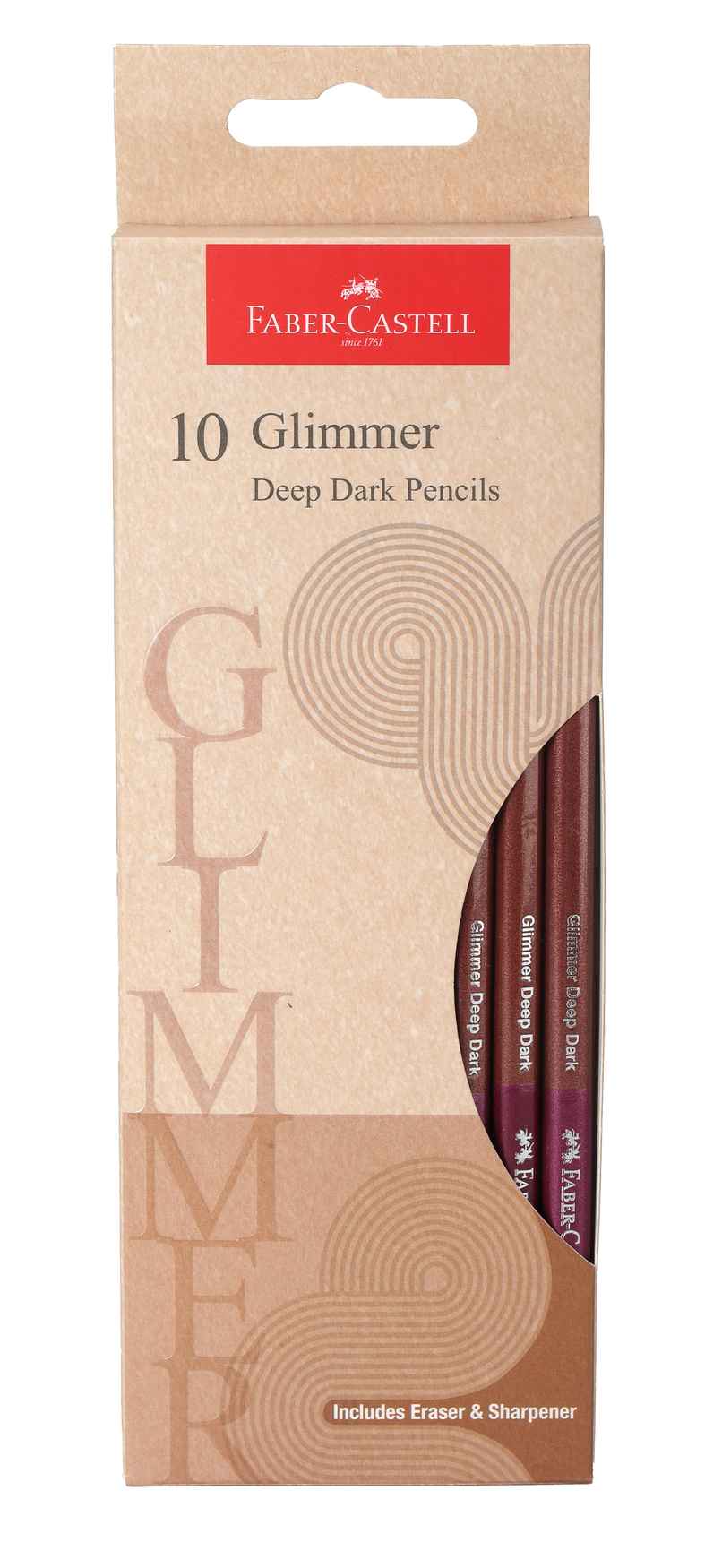 Faber-Castell Glimmer Deep Dark Graphite Pencil With Eraser And Sharpener Faber-Castell Glimmer Deep Dark Graphite Pencil With Eraser And Sharpener
