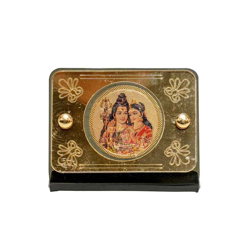 Divine Vibes Shiv Pariwar Square Photo Frame for Car Dashboard