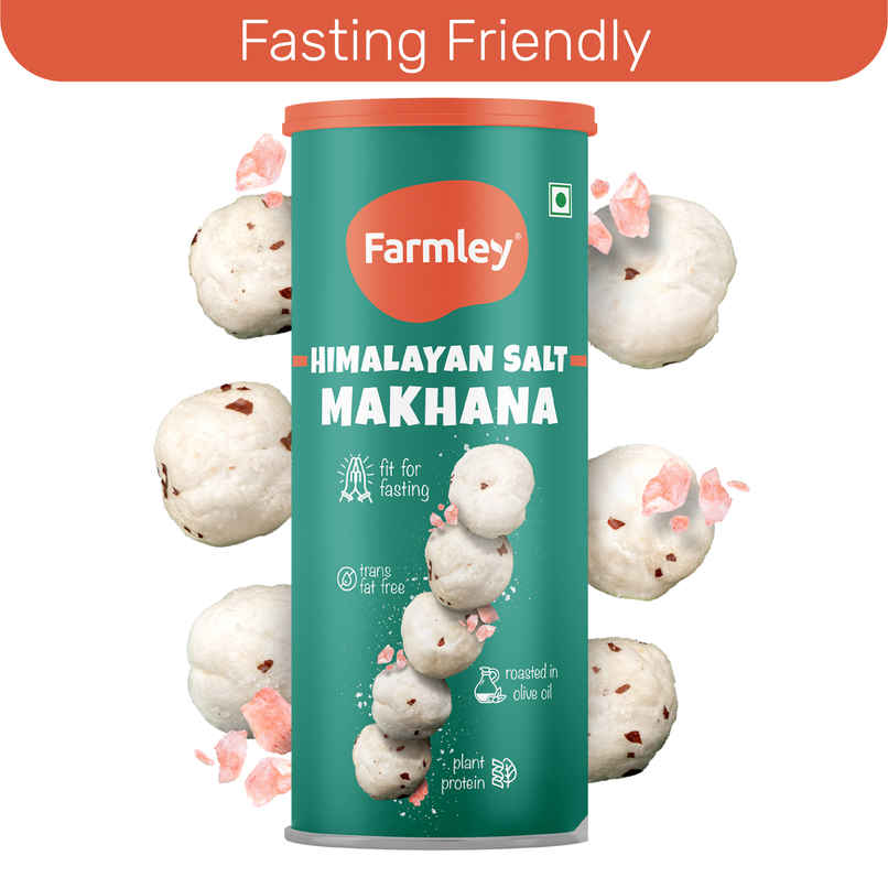 Farmley Himalayan Salted Makhana Roasted In Olive Oil Healthy Snacks