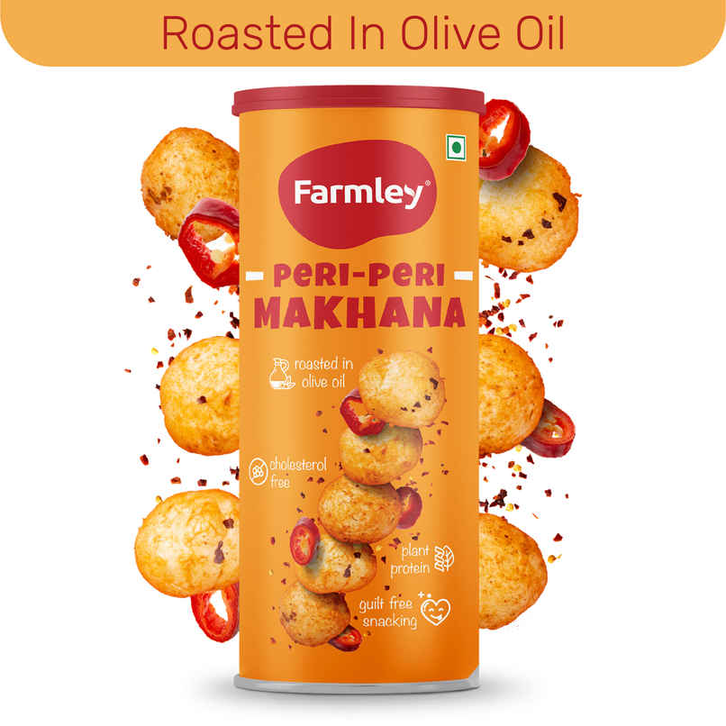Farmley Peri Peri  Makhana Roasted In Olive Oil Healthy Snacks
