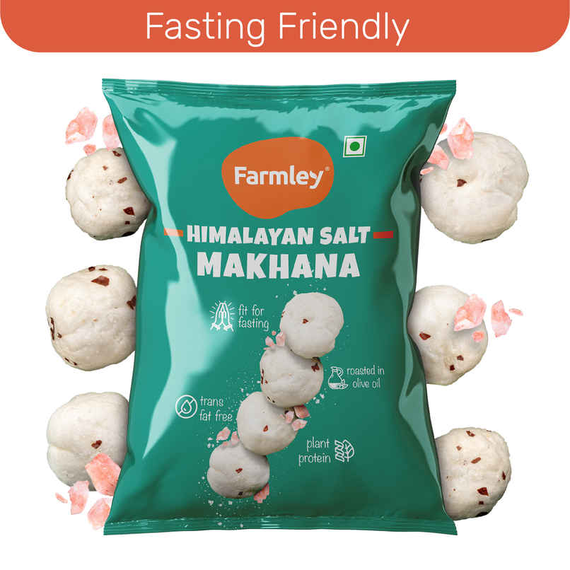 Farmley Himalayan Salted Makhana Roasted In Olive Oil Healthy Snacks