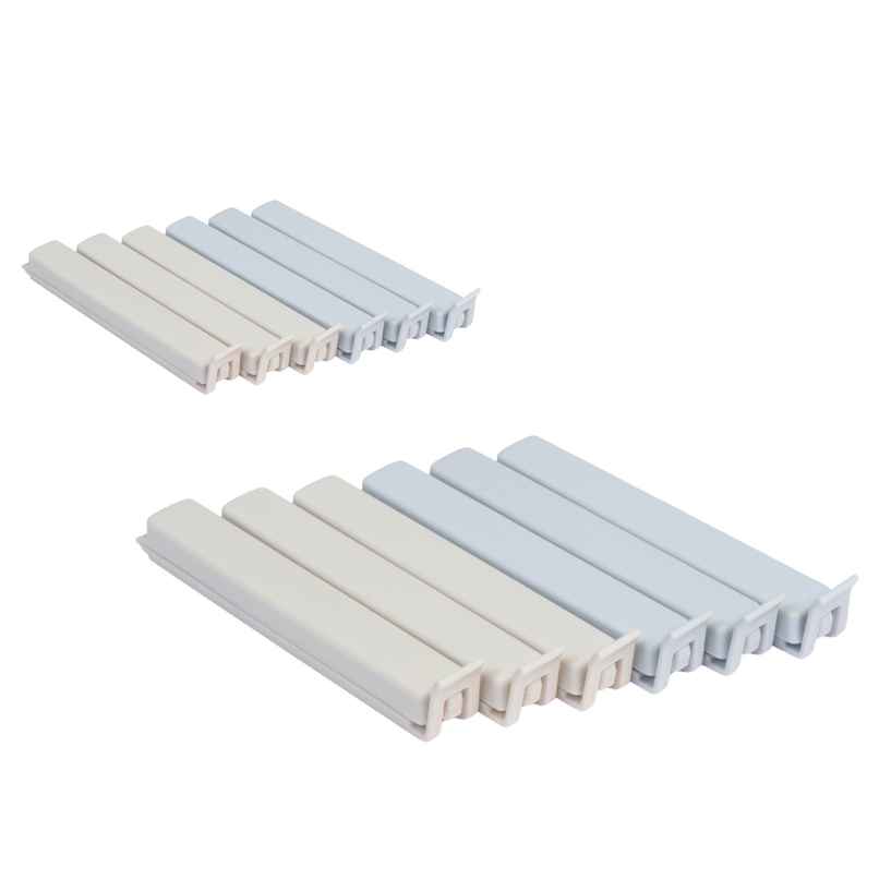 HomeStrap Pack Of 12 Plastic Clip Sealer | 6 Small, 6 Medium