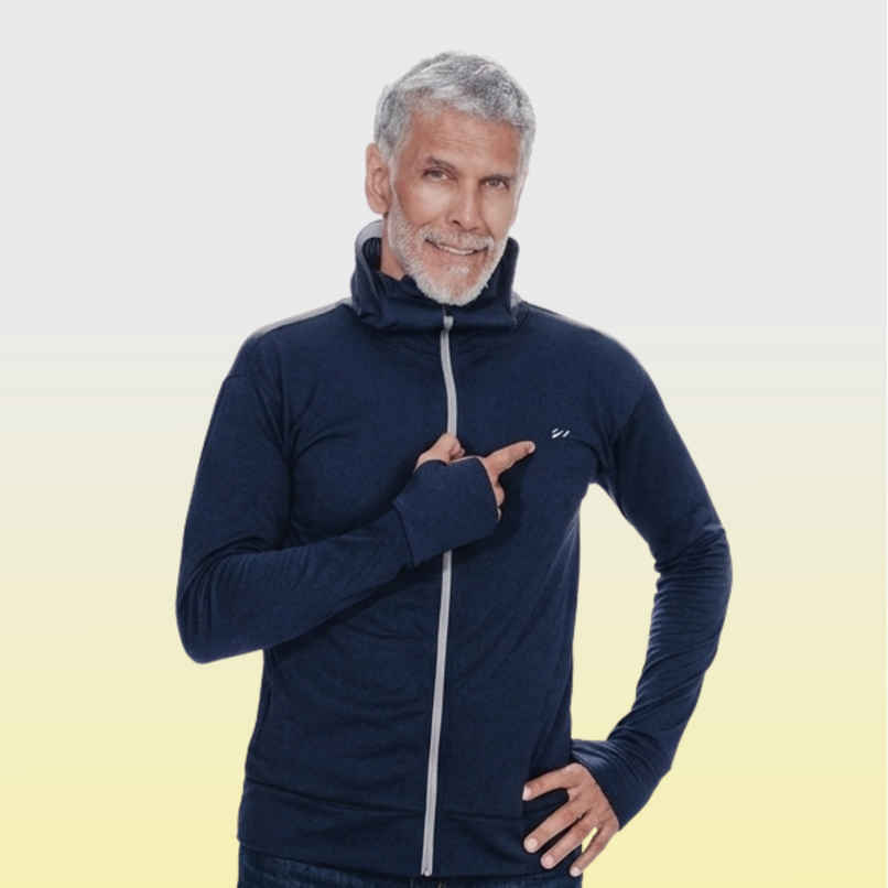 Blue Tyga Men's Sunscreen Jacket - Sje0002 | Navy | XXL