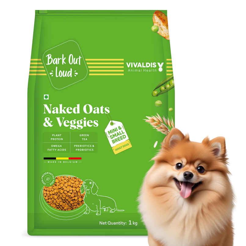 Bark Out Loud 100% Veg Dog Food Naked Oats & Veggies | Vegan | Mini Small Breed Bark Out Loud 100% Veg Dog Food Naked Oats & Veggies | Vegan | Mini Small Breed