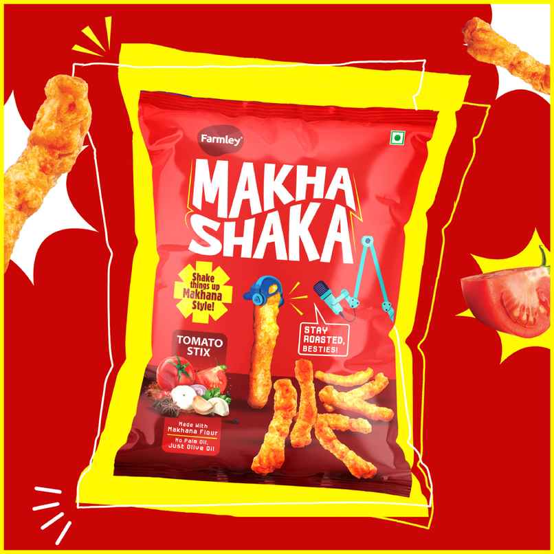 Farmley Makha Shaka-  Tomato Stix | Made With Makhana  Healthy Munchies