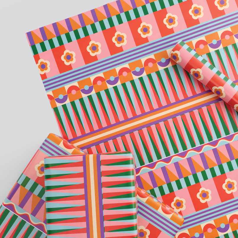Tiger Notes Gift Wrap Geometric Tiger Notes Gift Wrap Geometric