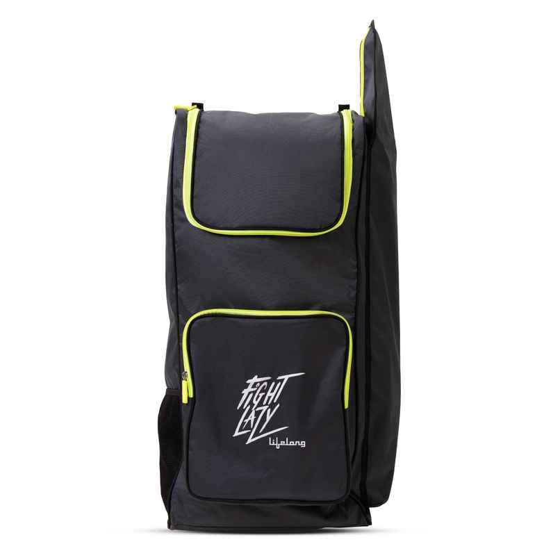 Lifelong Cricket Kit Bag with Bat Pocket, Durable & Water-Resistant | Grey