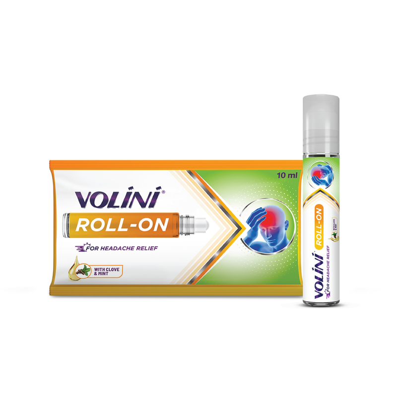 Volini Headache Roll-On | Instant Relief with Clove & Mint