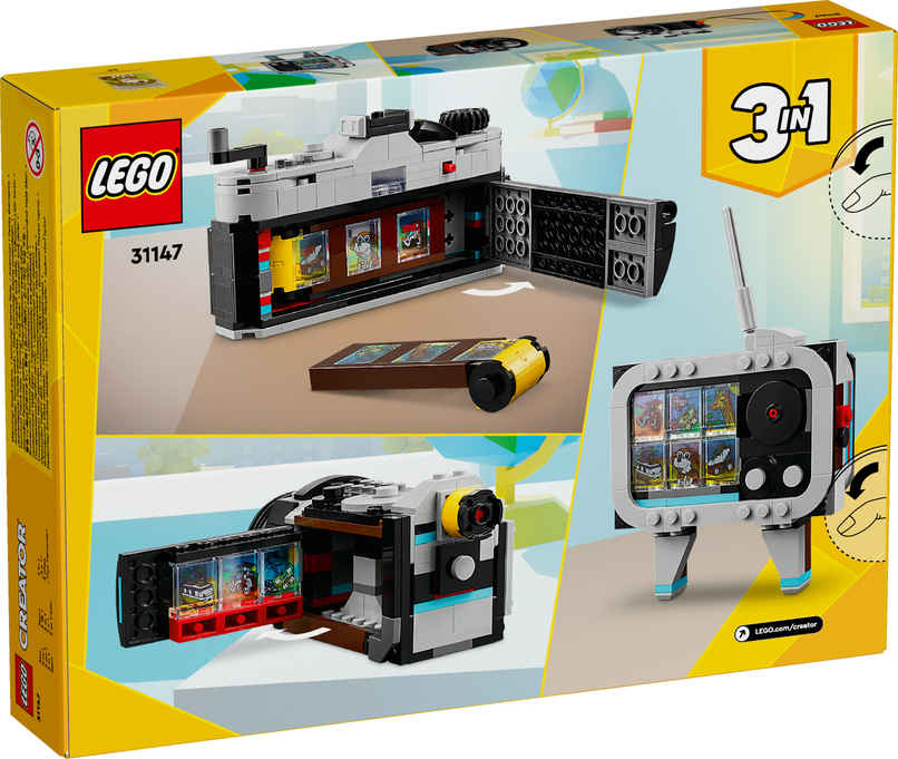 Lego Creator Retro Camera 3 In 1 Toy 31147 Multicolour For Kids Ages 8Y+
