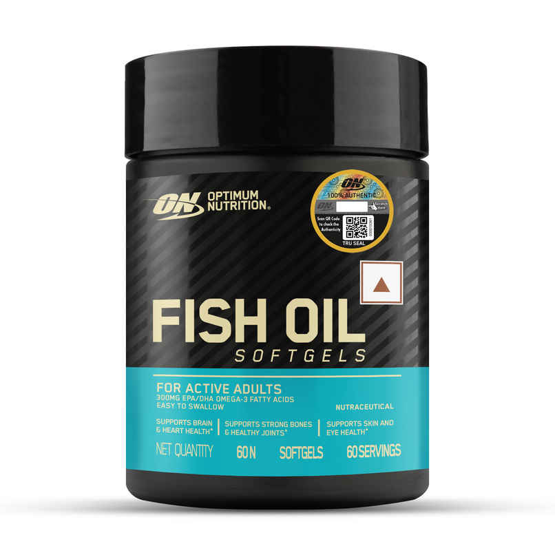 Optimum Nutrition Fish Oil 60 Capsules 1000 mg Fish Oil 180 mg EPA 120 mg DHA