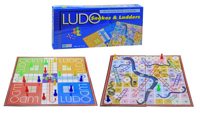 Ekta Royal Ludo & Snakes Senior Board Game, Classic Strategy Game for All Ages