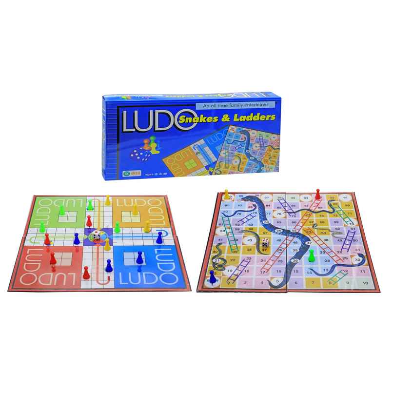 Ekta Royal Ludo & Snakes Senior Board Game, Classic Strategy Game for All Ages