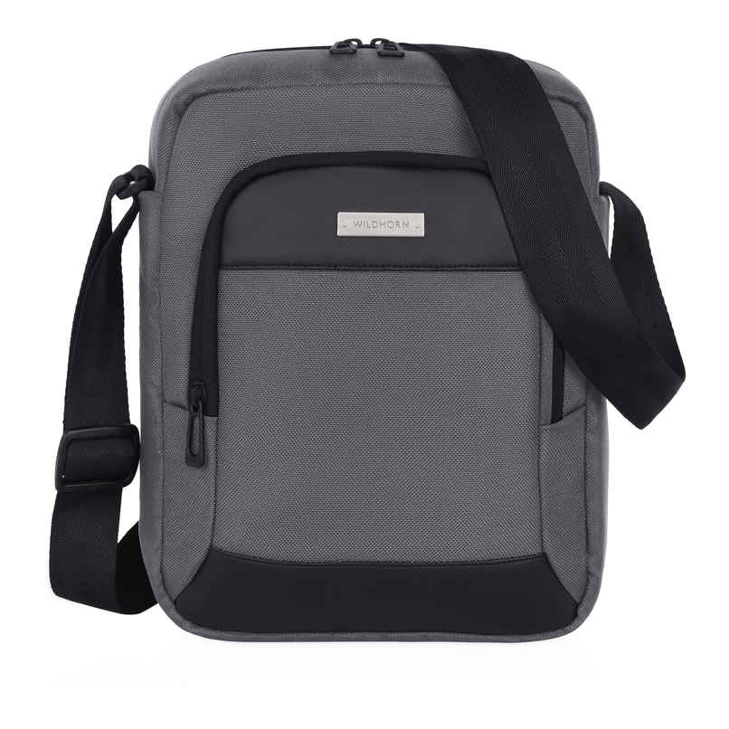 WILDHORN Sling Crossbody, Stylish Shoulder Bag for Men Women, Adjustable Strap | Grey