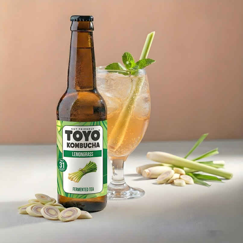 Toyo Kombucha Low Sugar Lemongrass | Non-Alcoholic Kombucha