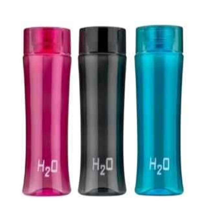 YELLOCUT H2O Round Unbreakable Plastic Bottle | Multicolour | 1 L