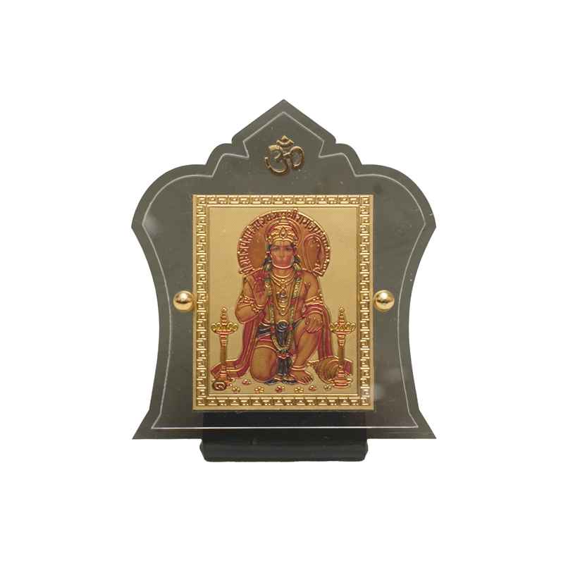Divine Vibes Hanuman Ji Photo Design Frame for Car Dashboard - Big