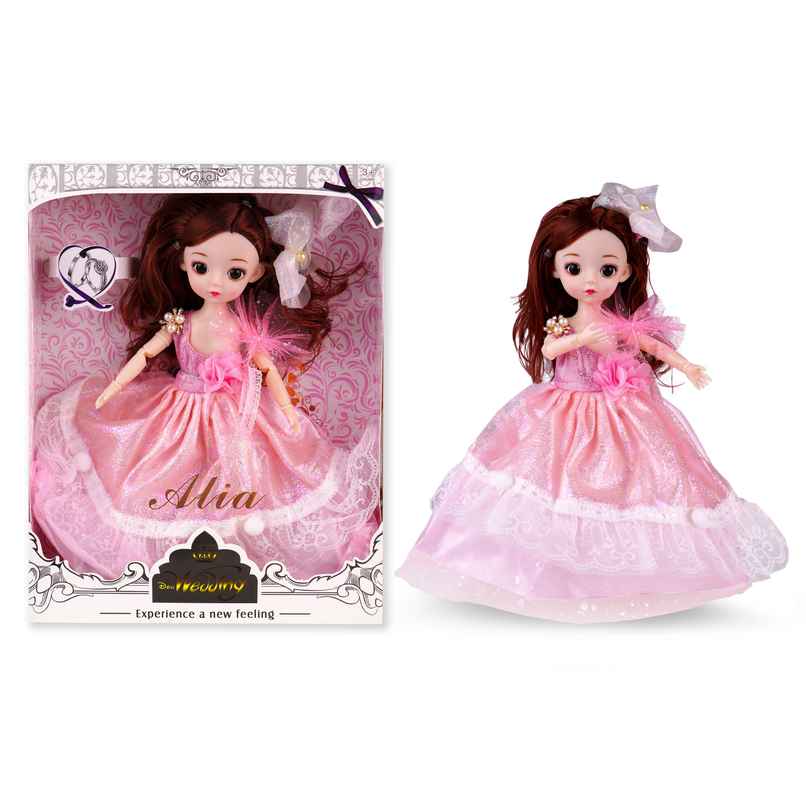 Toyshine 9 Inch Alia Doll In Wedding Dress | Pink | Pretend Play Toy Toyshine 9 Inch Alia Doll In Wedding Dress | Pink | Pretend Play Toy