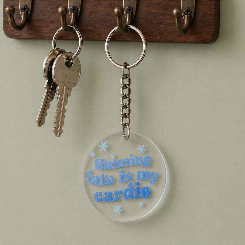Running Late Keychain | Oye Happy