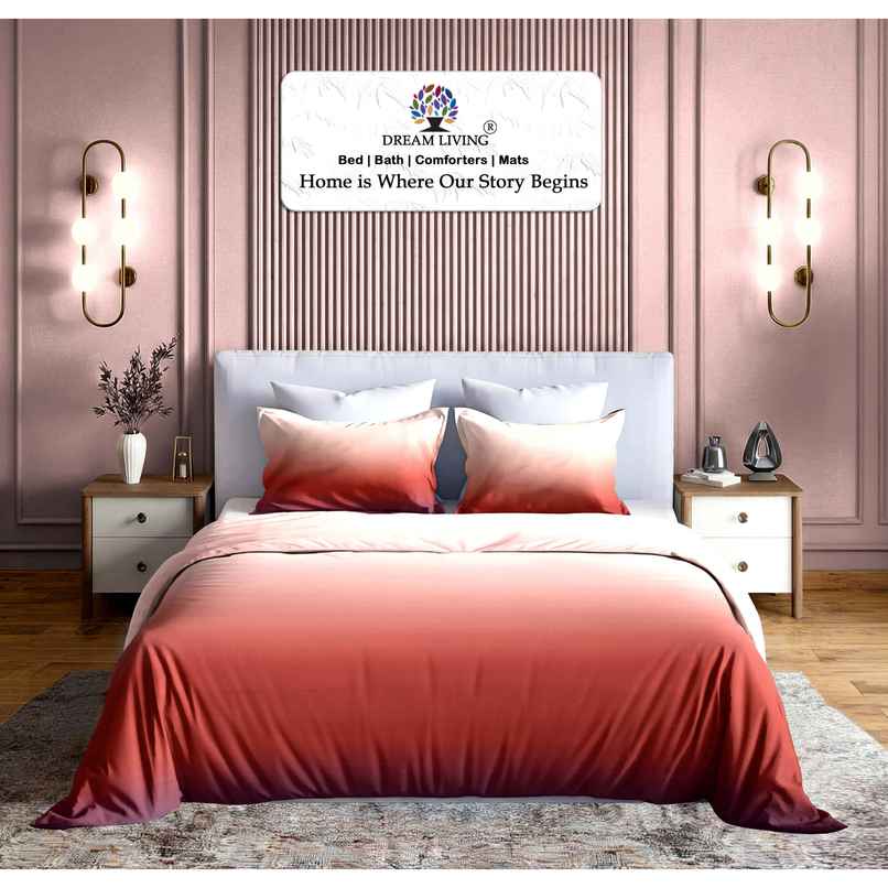 Dream Living Ombrey Double Bedsheet Set | Maroon - 220 x 250 cm Dream Living Ombrey Double Bedsheet Set | Maroon - 220 x 250 cm